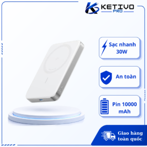 Pin Dự Phòng Từ Tính Kiêm Sạc Không Dây Ketivo Pro A1664