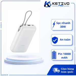 Pin Dự Phòng Từ Tính Kiêm Sạc Không Dây Ketivo Pro A1664